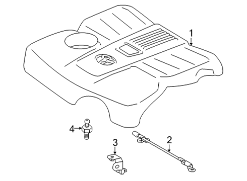 Engine Appearance Cover Engine Cover Bracket Diagram for 9010906385