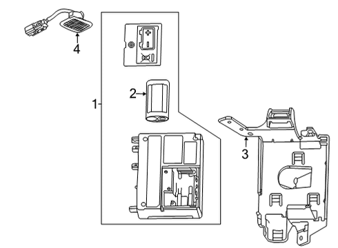 2021 Chevrolet Corvette Communication System Components BATTERY ASM-COMN INTERFACE MDL Diagram for 52170693