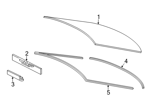 2018 Lexus ES350 Back Glass Glass Sub-Assy, Back Diagram for 6480133905