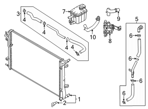 2022 Hyundai Elantra Inverter Cooling Components Hose Assembly-RSVR To EWP Diagram for 369302BDG0