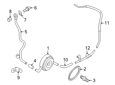 2018 Nissan Murano Oil Cooler Pipe-WATERWATER Diagram for 140533JA0C