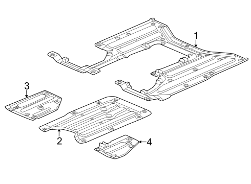 2020 Acura ILX Under Cover & Splash Shields Lid, Driver Side Engine Cover (Lower) Diagram for 74113TV9A00