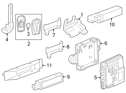 Keyless Entry Components Receiver Diagram for 13523298