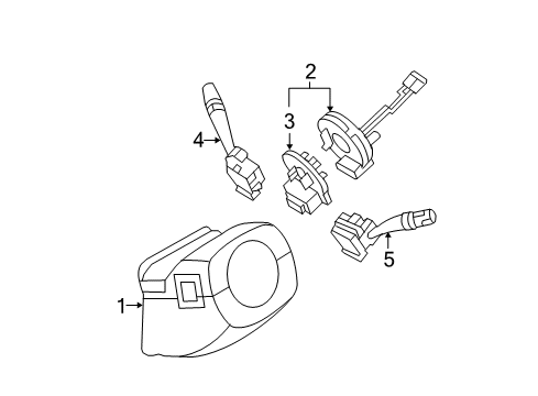 2009 Hyundai Santa Fe Shroud, Switches & Levers Steering Shroud Shroud Assembly Diagram for 848502B150WK
