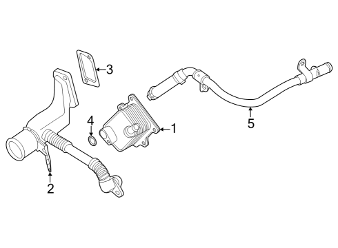 Oil Cooler Hose-Transmission Oil Cooler Diagram for 68479548AA