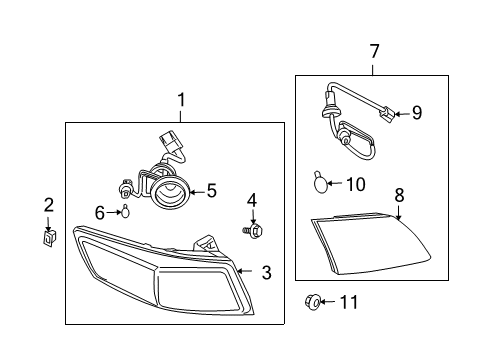 2008 Infiniti FX35 Bulbs Lamp Assembly-Rear Combination LH Diagram for 26555CL03A