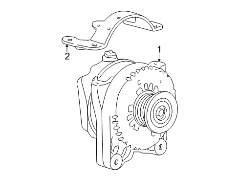 2008 Ford Mustang Alternator Alternator Diagram for 6U2Z10V346DURM