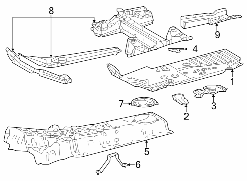 2004 Ford E-150 Club Wagon Floor & Rails PAN, FR FLOOR, RH Diagram for 58111F6010