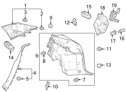 Interior Trim - Quarter Panels LAMP ASSY, INTERIOR Diagram for 8108078050