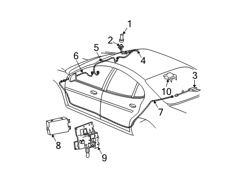 1990 Oldsmobile Cutlass Cruiser Navigation System Cable Diagram for 88953326