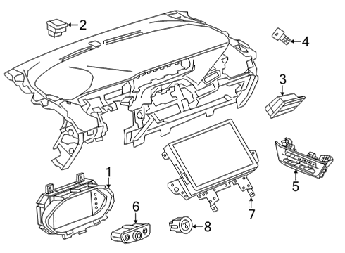 2022 Chevrolet Bolt EV Cluster & Switches, Instrument Panel Cluster Assembly Diagram for 42788607