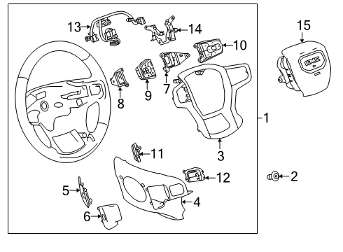 1998 Dodge Ram 1500 Steering Column & Wheel, Steering Gear & Linkage WHEEL ASM-STRG *DARK ATMOSPH Diagram for 84945898