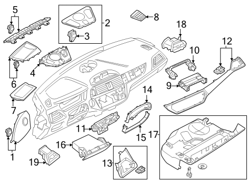 Cluster & Switches, Instrument Panel Fillister Head Screw Diagram for 07147240308