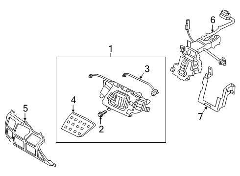 2019 Hyundai Kona Electric Front Bumper Module-Charge Dr Diagram for 86340K4000