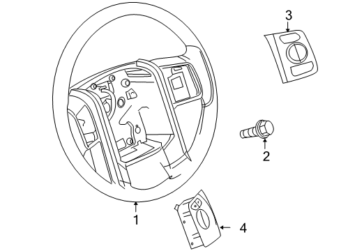 2011 Ford F-150 Steering Column & Wheel, Steering Gear & Linkage Cruise Switch Diagram for BL3Z9C888BA