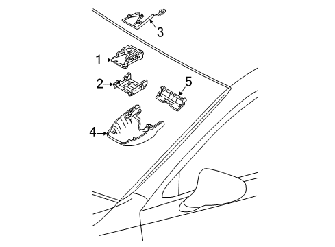 2019 Lexus LS500h Electrical Components Cover, Forward Recognition Diagram for 8646650010