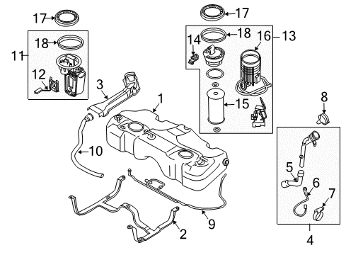 2003 Mini Cooper Senders Fuel Tank Heat Insulation Diagram for 51482757771