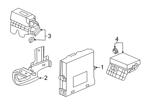 2020 Honda Insight Communication System Components Antenna Assembly, Tel Gnss Diagram for 39510TXMA01