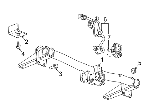2018 Buick Enclave Trailer Hitch Components Harness Diagram for 84273972
