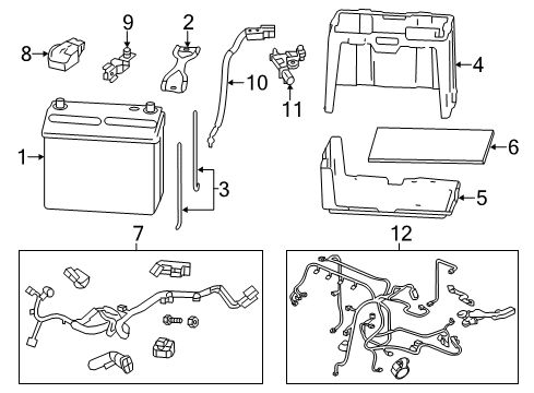 2014 Honda Civic Battery Battery (51R/500Amp85) Diagram for 31500SR1100M