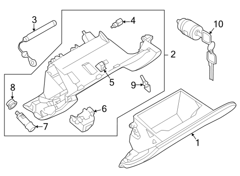 Glove Box Finisher-Power Socket Diagram for 682971EA0A