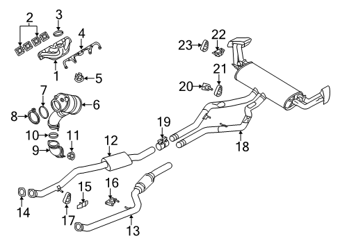 2011 BMW X5 Exhaust Components Collar Nut Diagram for 11627509731