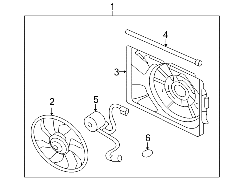 2009 Kia Optima Cooling System, Radiator, Water Pump, Cooling Fan Motor-CONDENSOR Cool Diagram for 253851C150