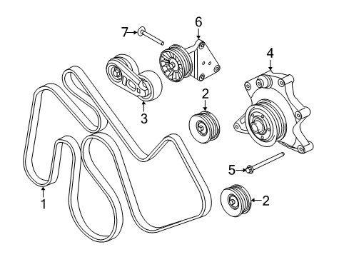 2011 Ford F-250 Super Duty Belts & Pulleys Serpentine Belt Diagram for BC3Z8620C