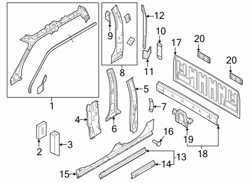 Back Panel, Hinge Pillar SCREW Diagram for W718635S900