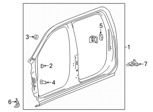 2006 Chevrolet Uplander Uniside Fender Mounting Bracket Diagram for 84219474