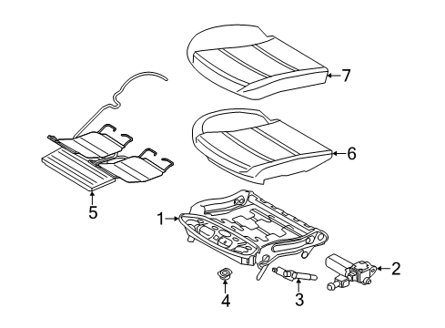 2014 BMW 535i Front Seat Components Leather Cover For Basic Seat Diagram for 52107230653