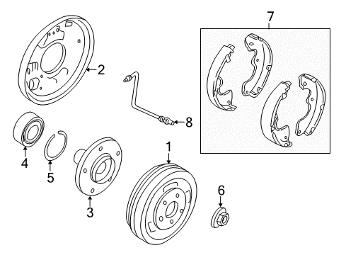 2003 Ford Escape Brake Components Brake Hose Diagram for 7L8Z2282C