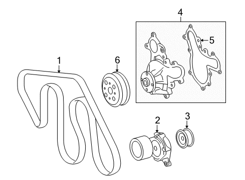2008 Toyota Sequoia Belts & Pulleys Fan & Alternator V Belt Diagram for 99366H2230