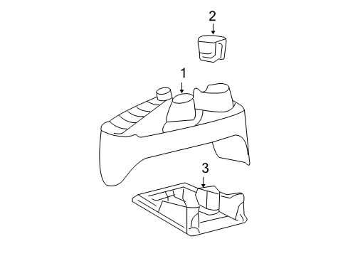 2004 Ford F-150 Mini Console Console Assembly Diagram for 4L3Z15045A36CAA