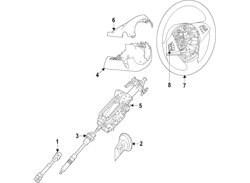 2021 BMW M4 Cruise Control LOWER JOINT ASSY Diagram for 32308095844