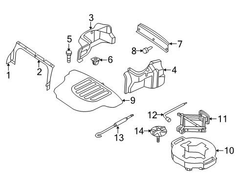 2009 Kia Optima Interior Trim - Rear Body Bolt Diagram for 1014406163