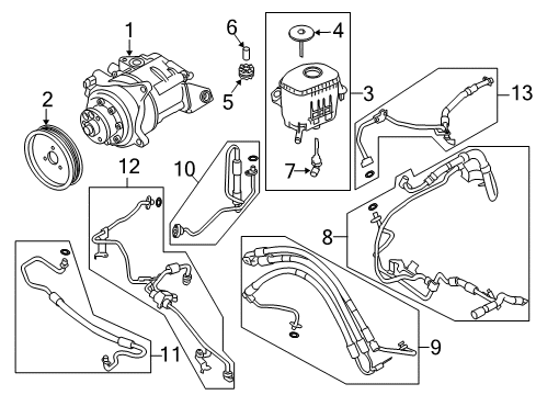 2010 BMW 760Li P/S Pump & Hoses, Steering Gear & Linkage Return Pipe Diagram for 32416778532