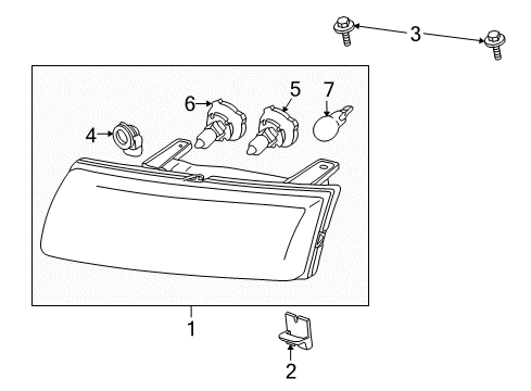 2007 Saturn Vue Bulbs Socket Diagram for 22702944