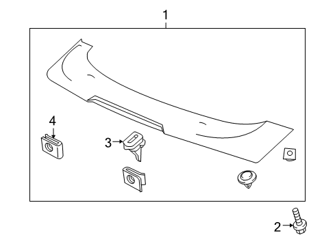 2013 Honda Crosstour Rear Spoiler Bolt-Washer (5X10) Diagram for 90101TP6A00