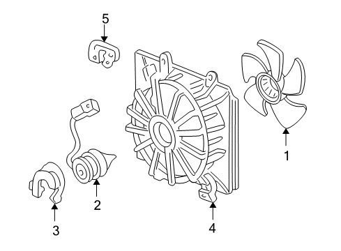 2001 Honda Civic Cooling System, Radiator, Water Pump, Cooling Fan Fan, Cooling (Toyo) Diagram for 19020PLC004