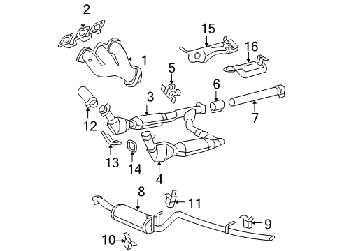2006 Ford F-150 Exhaust Manifold Converter Diagram for 5L3Z5E212TB