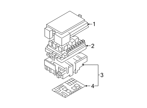2004 Kia Spectra Electrical Components Junction Box Assembly Diagram for 919552F020
