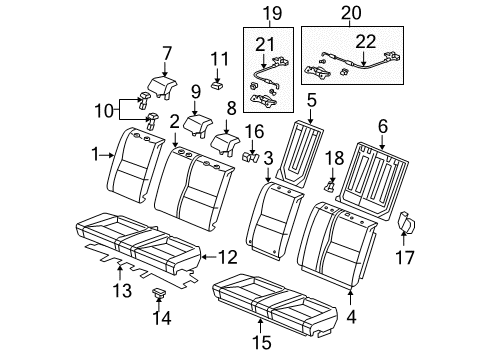 2007 Honda Civic Rear Seat Components Pad & Frame, Rear Seat Cushion Diagram for 82132SVAA01
