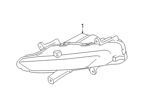 2019 Kia Optima Fog Lamps Front Fog Lamp Assembly, Left Diagram for 92201A8600