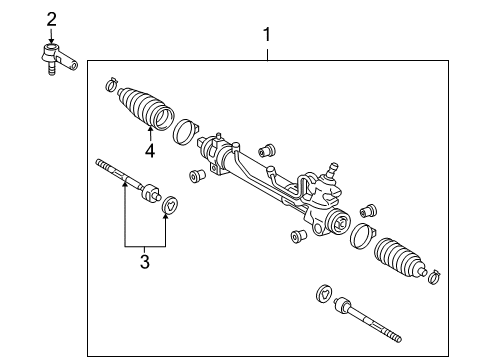 2006 Toyota Sienna P/S Pump & Hoses, Steering Gear & Linkage Outer Tie Rod Diagram for 4546009040
