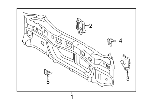 2021 Toyota RAV4 Rear Body Reinforce Plate Bracket Diagram for 5838602100