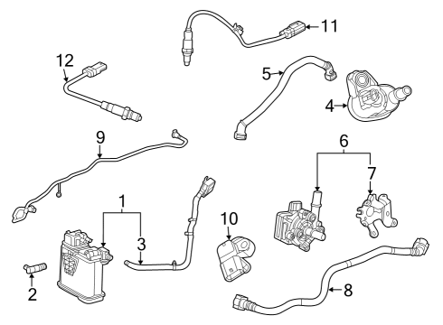 2021 Chevrolet Trailblazer Emission Components Vapor Canister Diagram for 42710798