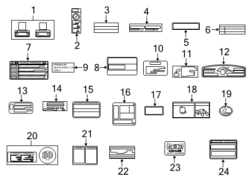 2006 Lexus GS300 Information Labels Engine Name Plate Diagram for 1129131040
