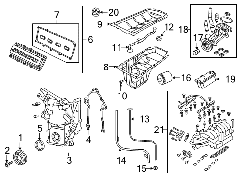 2021 Ram 3500 Filters Engine Oil Indicator Diagram for 53021322AG