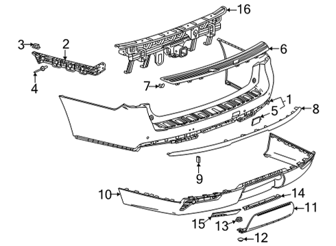 Bumper & Components - Rear BAR ASM-RR BPR IMP Diagram for 85112463